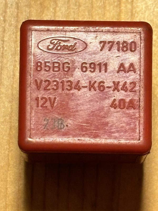 Ford Relais 85BG6911AA, V23134-K6-X42, 40A, 85BG 6911 AA, rot