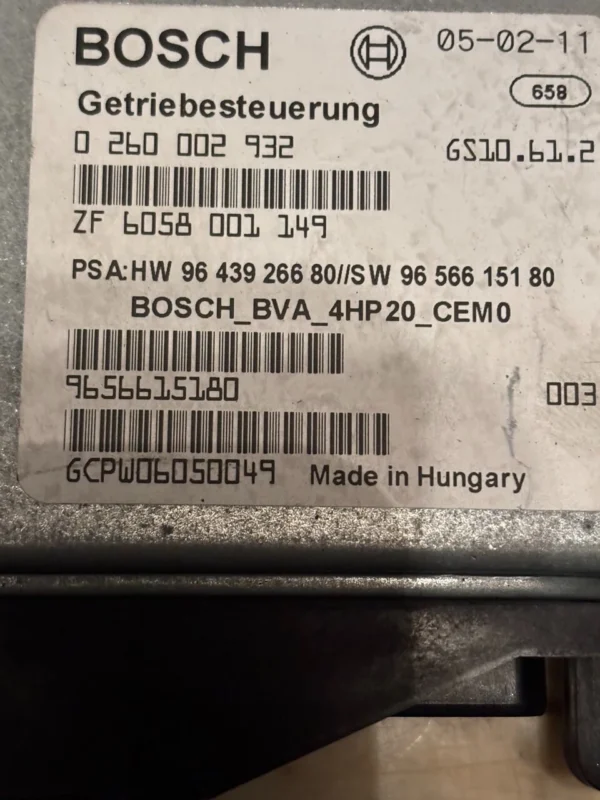 Steuergerät 0260002932 9643926680 9656615180 PSA Bosch