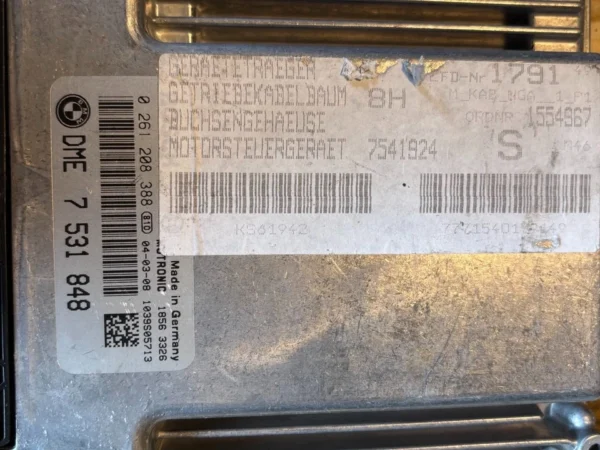 BMW E46 Motorsteuergerät Steuergerät Motor DME 7531848 0261208388 7541924