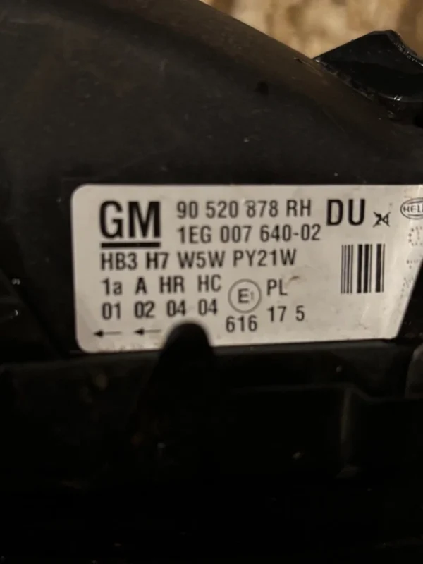 90520878RH scheinwerfer rechts für OPEL ASTRA G BERLINA 1.7 TURBODIESEL 371395