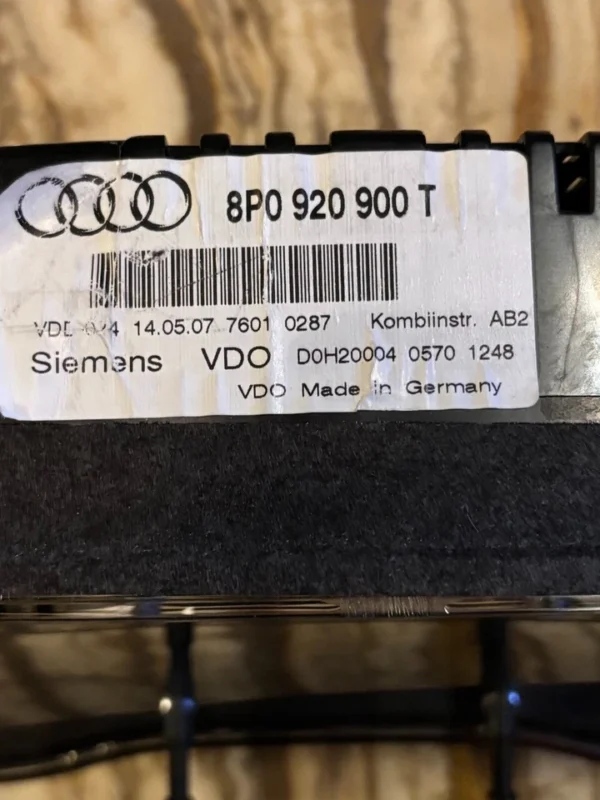 Tachometer Kombiinstrument 8P0920900T AUDI A3 SPORTBACK (8PA) 1.6