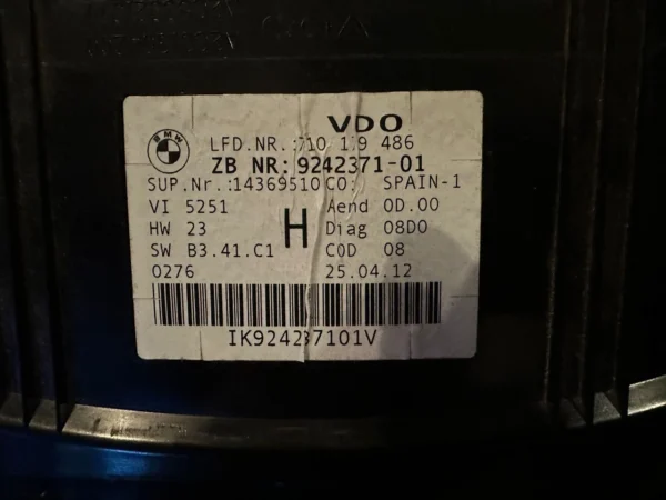 BMW Kombiinstrument Tacho 9242371